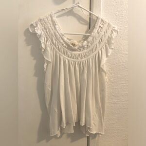 We the Free flowy white top